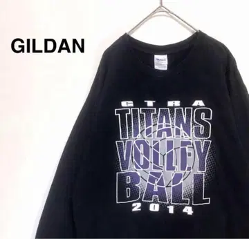 GILDAN 길단 긴팔 티셔츠 L 블랙 배구 US 구제 의류