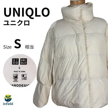 유니클로 UNIQLO 다운 자켓 S 발수 경량 아이보리