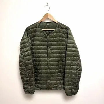 UNIQLO 울트라 라이트 다운 자켓 노카라 카키 올리브 XL