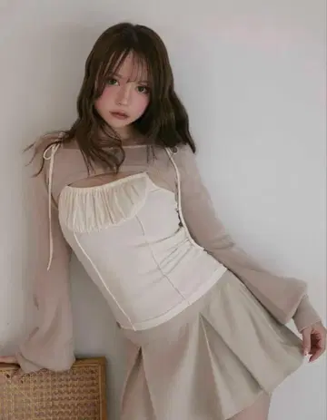 andmary Sophia 레이어드 탑 베이지