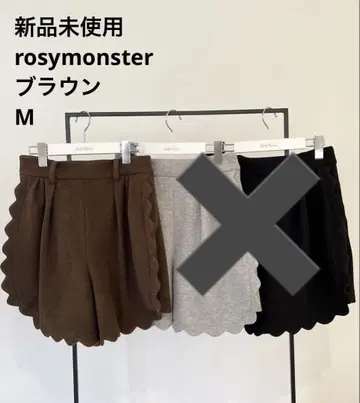 택 포함 새상품 rosymonster 울라이크 스캘럽 숏팬츠 M