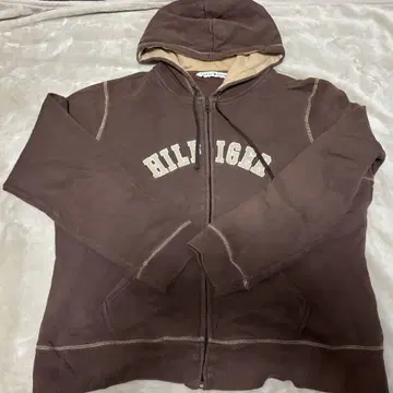 타미힐피거 브라운 후드티 M