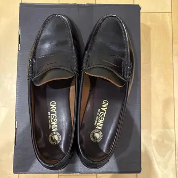 [ 새상품급 ] KINGSLAND 블랙 가죽 로퍼