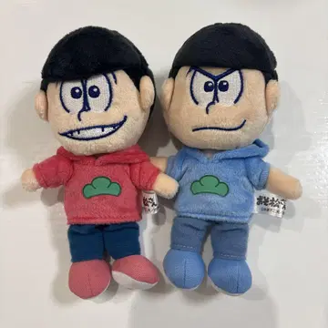 오소마츠 군 봉제 인형 빨간색 파랑 세트