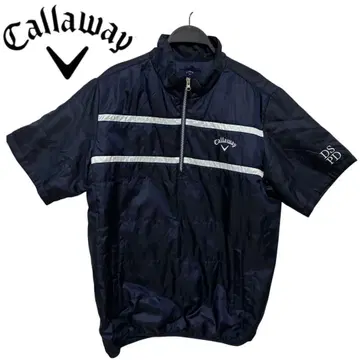 Callaway 네이비 반팔 자켓 하프 지퍼 나일론 후드티 새상품급