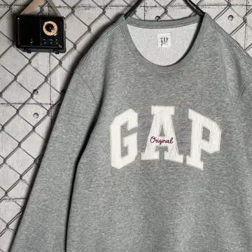 GAP 갭 크루넥 맨투맨 아치 로고 자수 그레이 S~M
