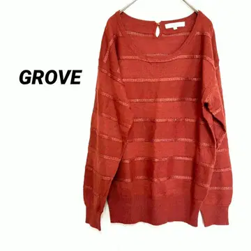 2794M 그로브 grove 긴팔 니트 라메 보더 심플 상의