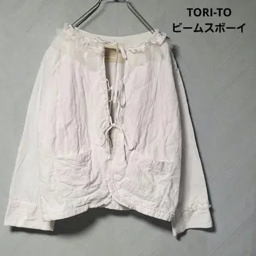 TORI-TO 빔즈 보이 여러가지 레이스 리본 면 가디건