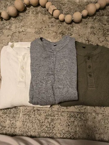 UNIQLO 헨리넥 3색 세트