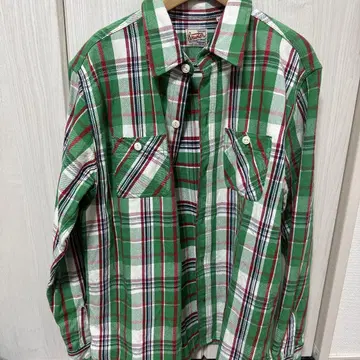 Houston XL 긴팔 플란넬 셔츠 그린 체크