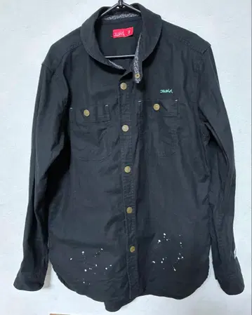 X-girl 엑스걸 블랙 데님 셔츠