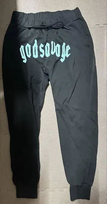 godsavage 블랙 스웨트 팬츠 후디 세트
