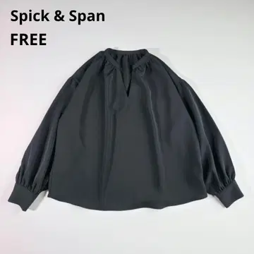 Spick & Span 긴팔 블라우스 프리 사이즈 블랙 퍼프 슬리브
