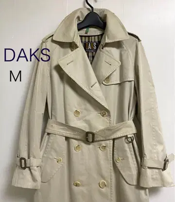 새상품급 DAKS 베이지 더블 브레스트 트렌치코트 L