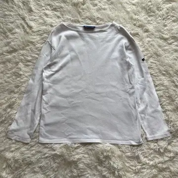 90s 구형 택 세인트 제임스 웨쌍 프랑스제 티셔츠 무지 화이트
