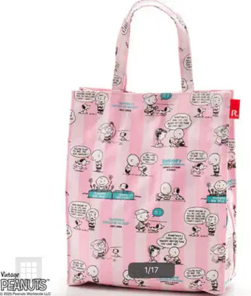 새상품 스누피 라미네이티드 핑크 토트백 올해 신상 비글 스카우트