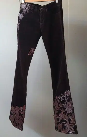 다크 브라운 코듀로이 플레어 팬츠