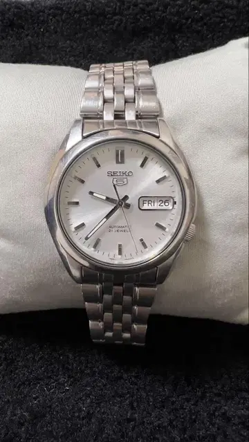 SEIKO 자동 와인딩 손목시계 뒷면 스켈레톤 7S26-01V0 실버