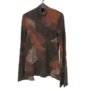 마메쿠로구치 23AW 파일 자카드 하이넥 니트