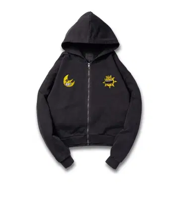 vault room MOON & SUN DYED ZIP HOODIE