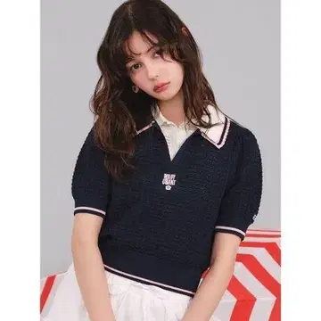 릴리 브라운 마리콴트 시어 폴로 니트탑