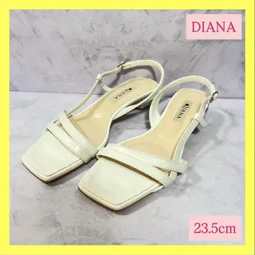 미사용급 DIANA 다이애나 스트링 샌들 화이트
