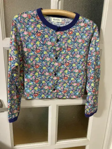 BEAMS BOY 꽃무늬 긴팔 가디건