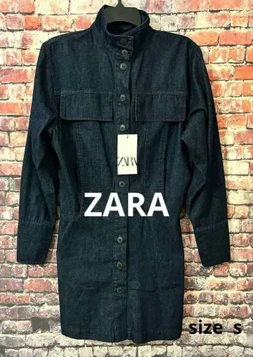 미사용 새상품 ZARA 다크 데님 미니 원피스