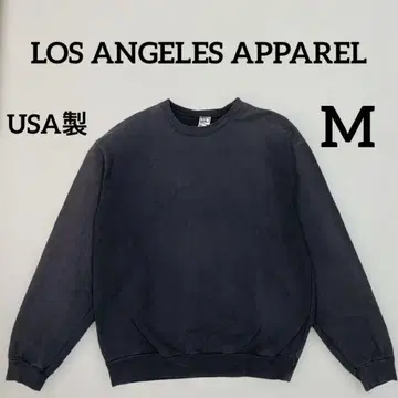 LOS ANGELES APPAREL 14oz 맨투맨 페이드 M 블랙