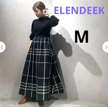 ELENDEEK 정가 1.9만 니트 원피스 이소재 체크 새상품급