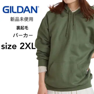 [길단] 새상품 8oz 속기모 무지 풀오버 후드티 밀리터리 2XL