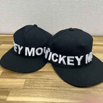미키마우스 자수 캡 2개 세트
