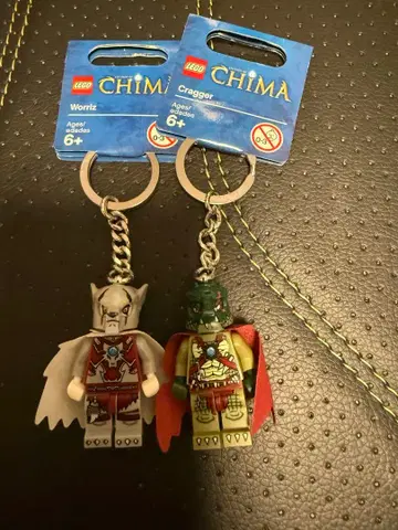 LEGO CHIMA 미니 피규어 2개 키링 포함