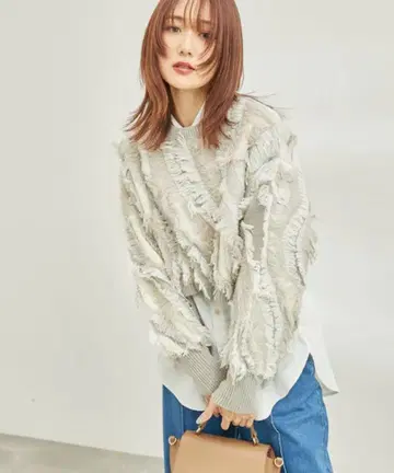 miry dcera 로페피크닉 컷 자카드 니트 풀오버