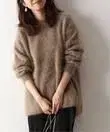 프레임워크 hairy 풀오버 베이지 긴팔 니트 스웨터