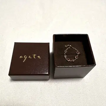 agete 아가트 K10 루비 체인 반지