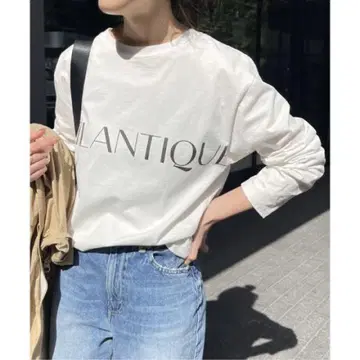 spick&spanLATLANTIQUE 실켓 천축 로고 롱T 스픽