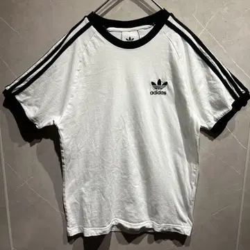 adidas T셔츠 트랙 여성용 S 화이트 블랙 로고 자수