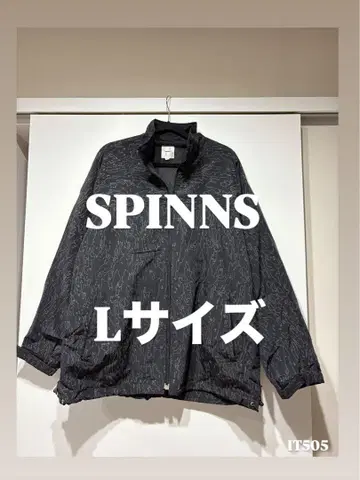 SPINNS 남성용 L 사이즈 경량 윈드브레이커 자켓 블랙