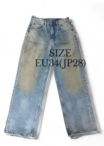 ZARA 빈티지 가공 배기 핏 청바지 EU44 JP34 데님