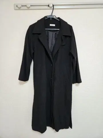 PAGEBOY 블랙 롱 코트