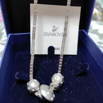 Swarovski 실버 비즈 목걸이