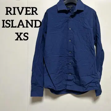 RIVER ISLAND 네이비 슬림핏 셔츠 XS