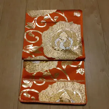 후쿠로 오비 금실 오렌지 계열 기모노 착용법 연습 리메이크