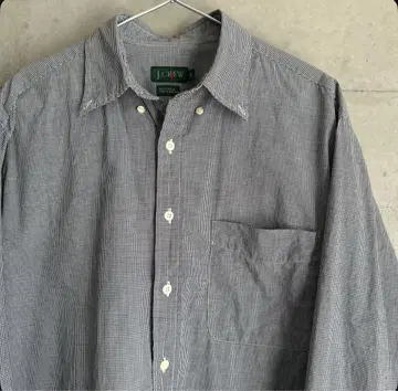 90s J.CREW 거대 택 깅엄 BD 셔츠