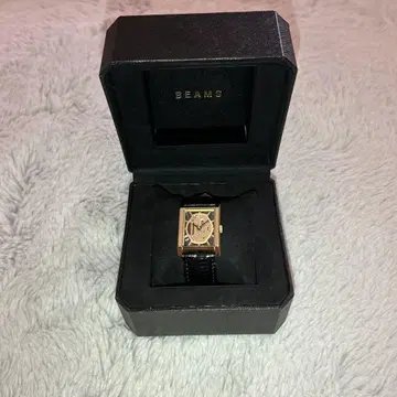 BEAMS 스켈레톤 스퀘어 워치
