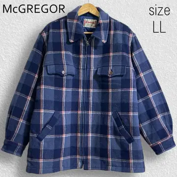 90s 한국제 McGREGOR 충전솜 울 코트 체크 무늬 안감 퀼팅