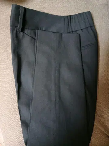 플라스테 린넨 블렌드 스틱 팬츠 XXS 블랙