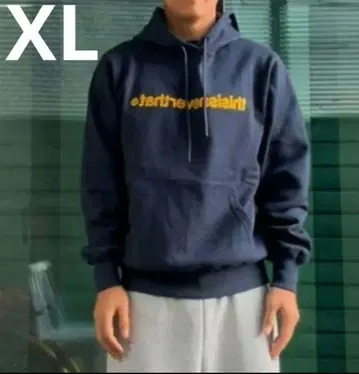 당일 발송 thisisneverthat 네이비 XL 후드 부착 후드티