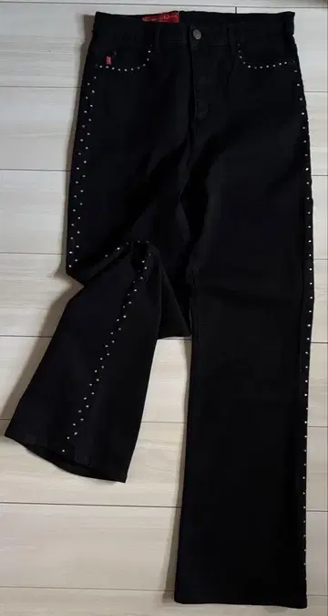 빈티지 스톤 부츠컷 블랙 데님 y2k USA 제조